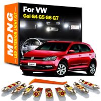 MDNG ชุดไฟสำหรับ Volkswagen VW Gol G4 G5 G6 G7 Canbus แผนที่ LED สำหรับภายในรถยนต์ชุดไฟหีบฝาทรงโค้งไม่มีข้อผิดพลาดอุปกรณ์เสริมไฟยานพาหนะ