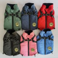 ZZOOI Winter Warm Dog Clothes for Small Medium Large Pet Dog Jacket With Harness Cats Dogs Coat Chihuahua French Bulldog Outfits