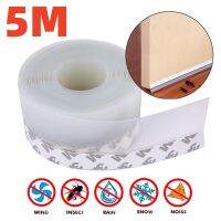 5M Door Bottom Seal Strip Weather Window Rubber Seal Weatherstrip Windproof Dust Self Adhesive Door Windshield Sealing Tape