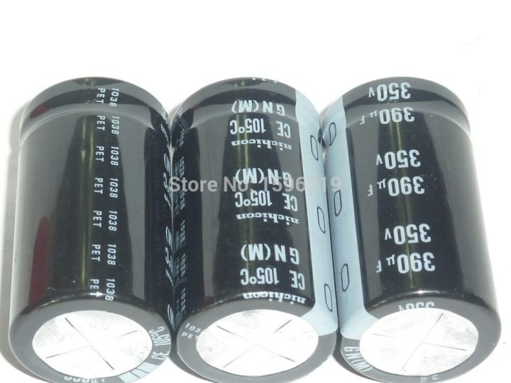 2pcs-390uf-350v-nichicon-gn-series-25x45mm-high-quality-350v390uf-aluminum-electrolytic-capacitor