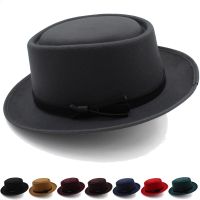 Men Women Pork Pie Hats Fedora Caps Trilby Sunhat Classical Retro Jazz Party Outdoor Travel Street Style Size US 7 1/4 UK L