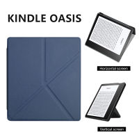 Kindle Oasis เคสบางพิเศษหนังสำหรับ E-Book 2/3กันล้มเคสป้องกันพร้อมฟังก์ชั่นปลุกแบบพับ tcubjb