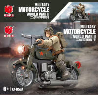 Toys Building Block สงครามโลกครั้ง ที่สอง มอเตอร์ไซค์ทหาร soldier Minifigures 1 ชุด 3 กล่อง  World War II Military motorcycles Full joint model Minifigures   สงครามโลกครั้ง ที่สอง มอเตอร