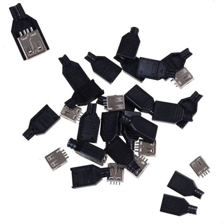 ZOXMOW Durable Type A Plug 4Pin DIY USB Adapter USB Connector USB Plug