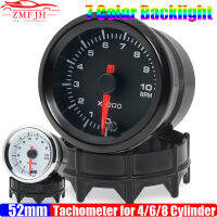 รถยนต์10000รอบต่อนาทีตัวชี้ tacho วัด7แสงสี2 "52มิลลิเมตร T achometer สำหรับ68กระบอกสากลเครื่องยนต์เบนซินรถ12โวลต์