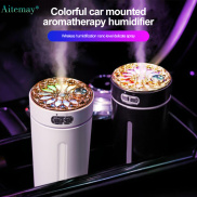 Aitemay Car Air Freshener Colorful LED Starlight Ultrasonic Air Humidifier