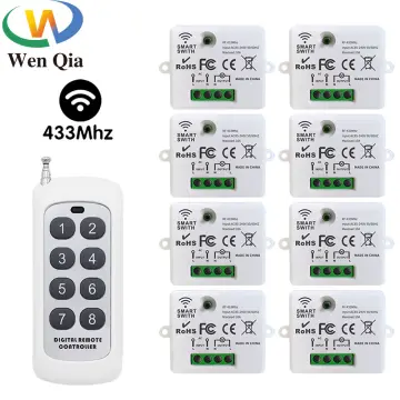 110V White Wireless Digital Remote Control Switch Lamp and Light 4Channel  ON/OFF 