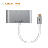 Cabletime USB C Hub Type 3.1ถึง USB 3.0 Charge 3พอร์ตพร้อม PD Adapter 4 In 1 USB C Adapter สำหรับ MacBook แล็ปท็อป Windows C228