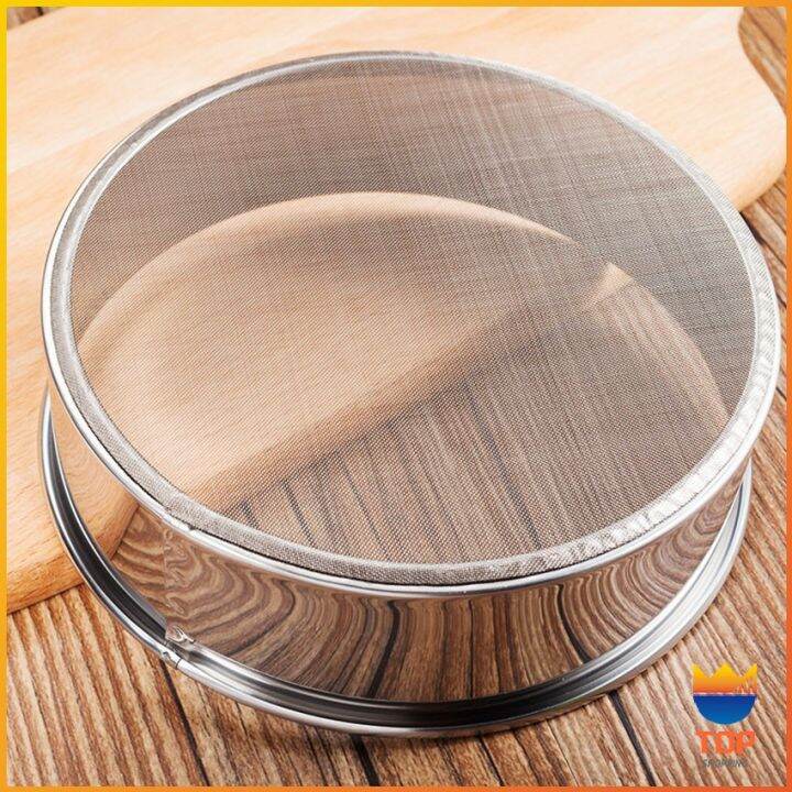 top-ที่ร่อนแป้ง-สแตนเลส-สําหรับร่อนแป้ง-กระชอนสแตนเลส-stainless-steel-flour-sieve