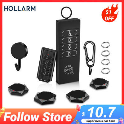Hollarm Wireless Key Finder Remote Key Locator Phone Wallets Tracker Wallet Tracker Anti-Lost Tags And Keychains 4 Receiver