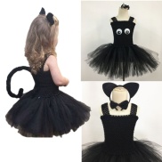 Bán hàng Váy Tutu Mèo Nhện Màu Đen Halloween Cho Bé Gái Với Phụ Kiện Tóc