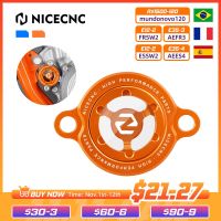 NICECNC ฝาปิดตัวกรองน้ำมันเครื่องยนต์มอเตอร์ครอสสำหรับ KTM 250 350 400 450 500 EXC XCW XCF Exf XF XF XCFW Husqvarna GASGAS อะลูมิเนียม