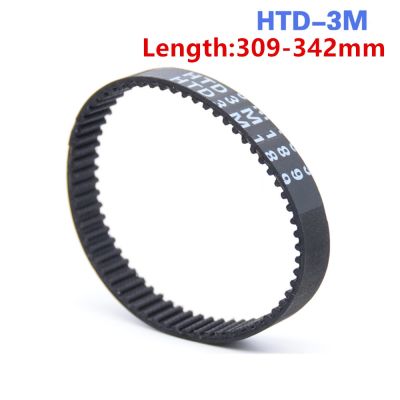 ♠✐❀ HTD-3M Rubber Closed Loop Timing Belt Width 10 15mm HTD3M Synchronous Belt Length 309 312 315 318 324 327 330 333 336 339 342mm