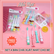 Set 4 Bàn Chải Xuất Nhật Cho Bé Hình Thú Đáng Yêu