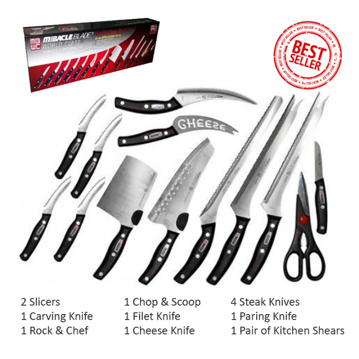  Miracle Blade World Class Quality 4'' Steak Knife Set