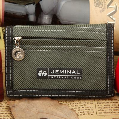 New Arrival Causal Style Mens Canvas Wallet Short Designer Men Wallets Zipper Coin Male Purse Card Holder For Teenager Men