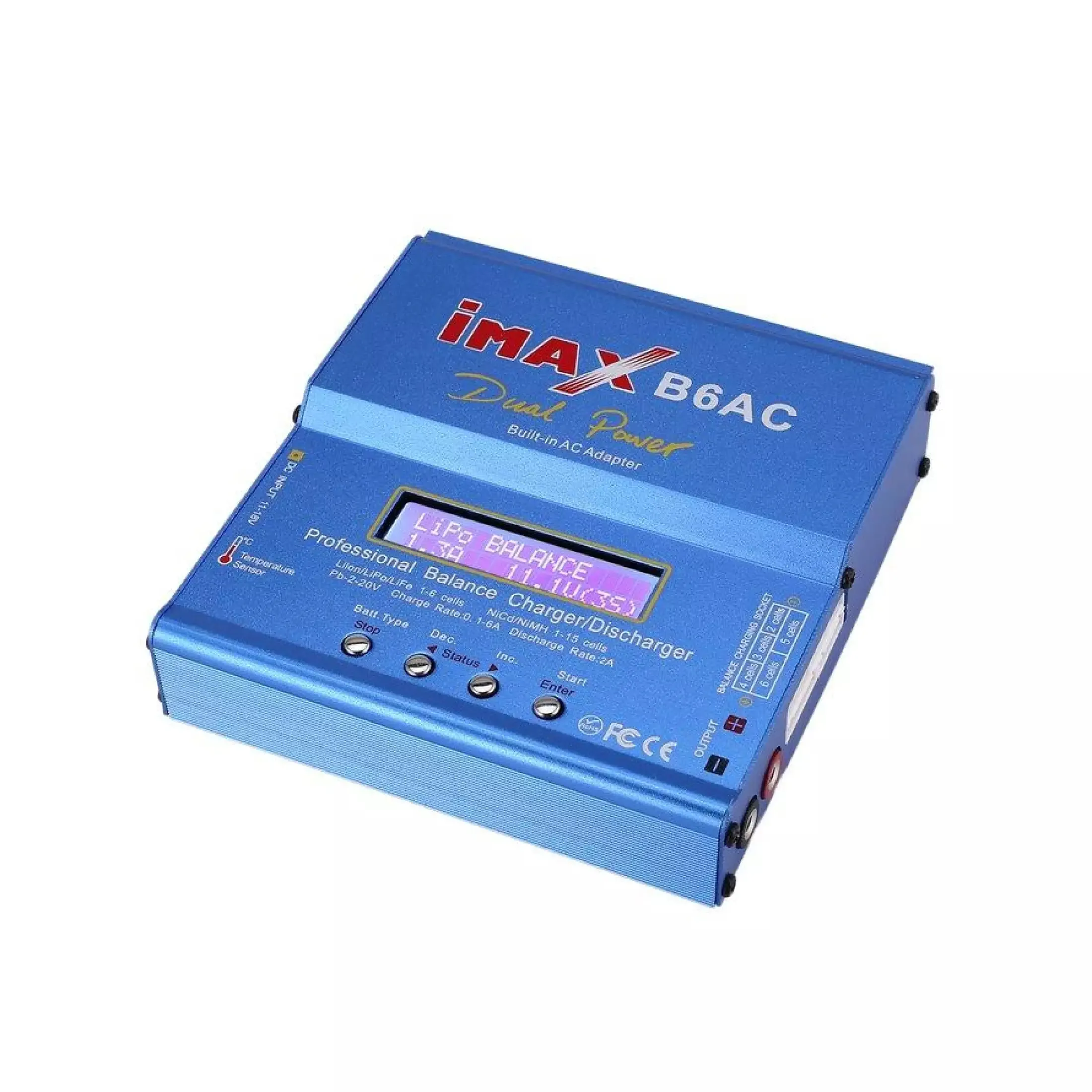 iMAX B6AC 80W AC/DC Lipo NiMh Battery Balance Charger Discharger for RC Model `