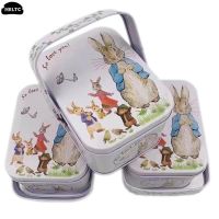 〖Margot decoration〗 1PC Vintage Small Suitcase Storage Tin Metal Candy Box Gift Box Cookie Gift Box Small Suitcase Sundries Organizer Storage Can