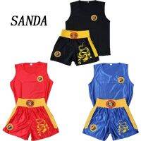 ☼Infantil Uniforme Sanda Calçes MMA Mato Wushu Infantil Competção De Treino Tailandês Calçe Boxe Muay