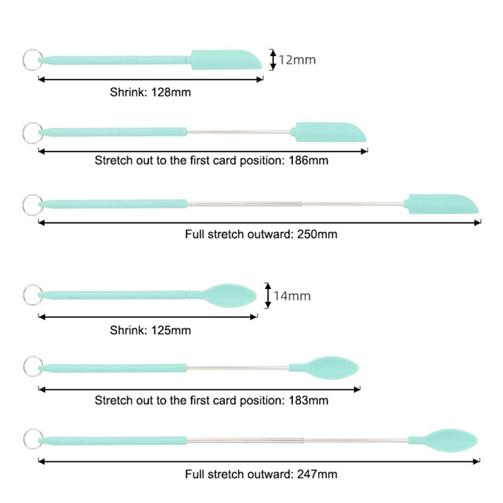 3-1ยืดได้-scraper-แยมเค้กอบครัว-slicker-ช้อนครีมไม้พายซิลิโคนใน