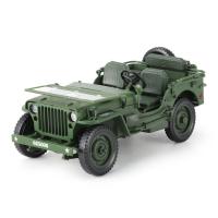 OXG โลหะผสม1:18 Jeep ทหารโมเดลรถบรรทุกเปิด Hood เพื่อเปิดเผยเครื่องยนต์