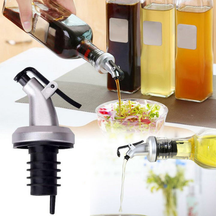 12ชิ้นน้ำมันมะกอกพ่นสุราตู้-abs-ล็อคไวน์-pourers-พลิกด้านบนเครื่องดื่มไวน์กันชนป้องกันการรั่วหัวฉีดครัวเครื่องมือบ้าน