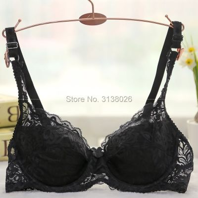 （A So Cute） ผู้หญิงชุดชั้นในเซ็กซี่3/4ถ้วยเบาะโปร่งใส Bra 32 40BC Brassiere Bra