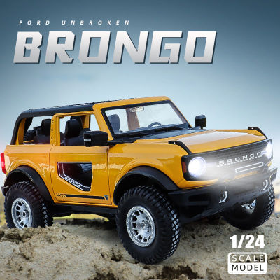 1:24 Ford Bronco Lima SUV Alloy Diecasts &amp; Toy Vehicles Metal Toy Car Model Sound And Light Pull Back Collection Kids Toy