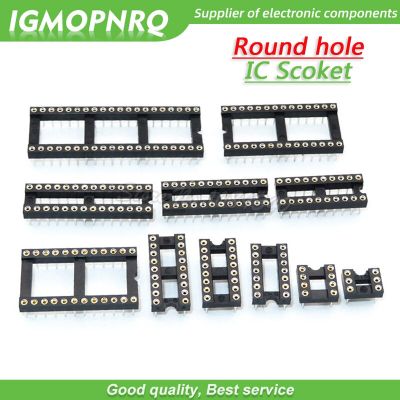 10PCS Round Hole IC socket Connector DIP 6 8 14 16 18 20 24 28 pin Sockets DIP6 DIP8 DIP14 DIP16 DIP18 DIP20 DIP24 DIP28 DIP 8