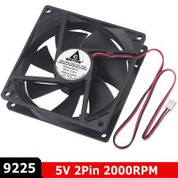 100Pcs/Lot Gdstime 9cm 90mm 92mm DC 5V 2 Pin 92x92x25mm 9225 PC Computer Case Cooler Cooling Fan Cooling Fans