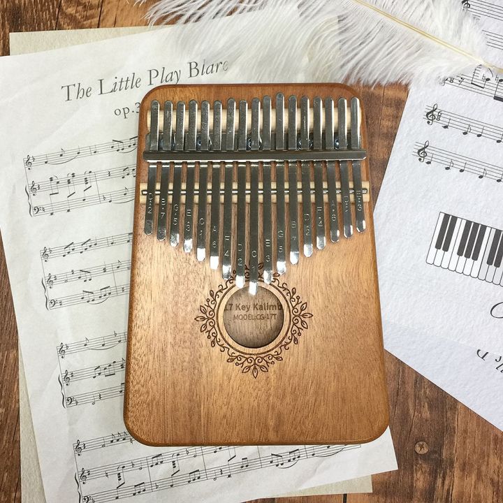 เปียโนคาลิมบา17คีย์ไม้คุณภาพสูงเปียโน-kalimba-thumb-โอคาริน่าร่างกายพร้อมหนังสือเรียนเปียโนของขวัญวันคริสต์มาส