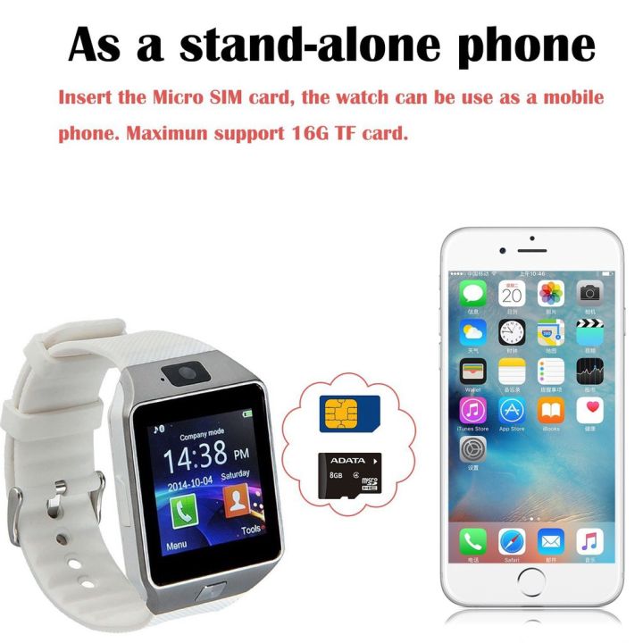 smart-watch-dz09-นาฬิกาสมาร์ท-สนับสนุน-ภาษาไทย-การ์ด-tf-สำหรับ-android-ios
