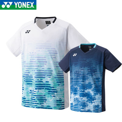 กีฬาเสื้อยืด Yonex เทนนิสเสื้อผ้าแห้งเร็วแบดมินตันย์แขนสั้นผู้ชายผู้หญิงฤดูร้อน10505EX