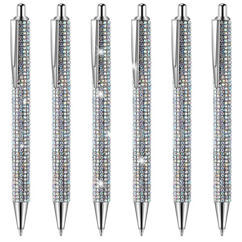 4 Pcs Rhinestone Metal Ballpoint Pens Bling Bling Pens Black Ink Pens  Diamond P