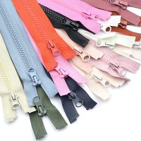 ﹍♠☸ 5 Resin Zipper 40cm 50cm 60cm 80cm Open End Coat Down Jacket Zippers DIY Sewing Accessories 5 Children Clothes Long Zipper