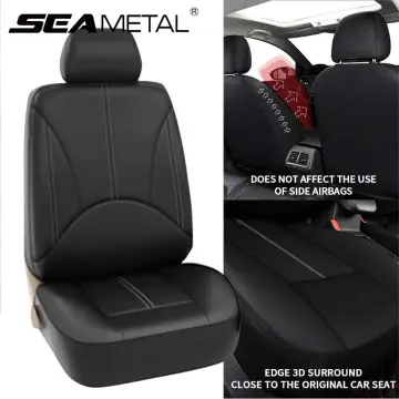 2pcs/set Front Seat Gray Plush Car Seat Cushion