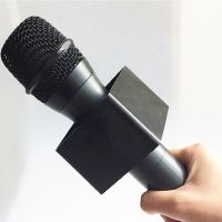 ‘；【。 Microphone Logo Flag Station Square Shaped Interview KTV Mic Station Cube Interview Box ABS Prop Stand News Reporter Injection