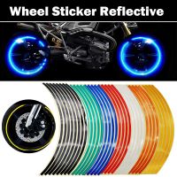 16pcs For YAMAHA MT07 MT09 MT10 For Honda Kawasaki Z750 Z800 Wheel Sticker Reflective Rim Stripe Tape Bike Motorcycle Stickers Decals  Emblems