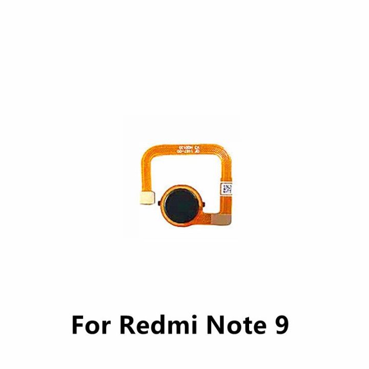 เครื่องสแกนลายนิ้วมือสัมผัส ID เซ็นเซอร์กลับบ้านกุญแจปุ่มเมนูริบบิ้น Redmi Note สายเคเบิ้ลยืดหยุ่นสำหรับ9 4G