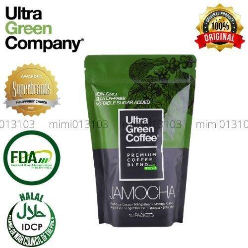 100 AUTHENTIC ULTRA GREEN COFFEE JAMOCHA FLAVOR PREMIUM COFFEE BLEND