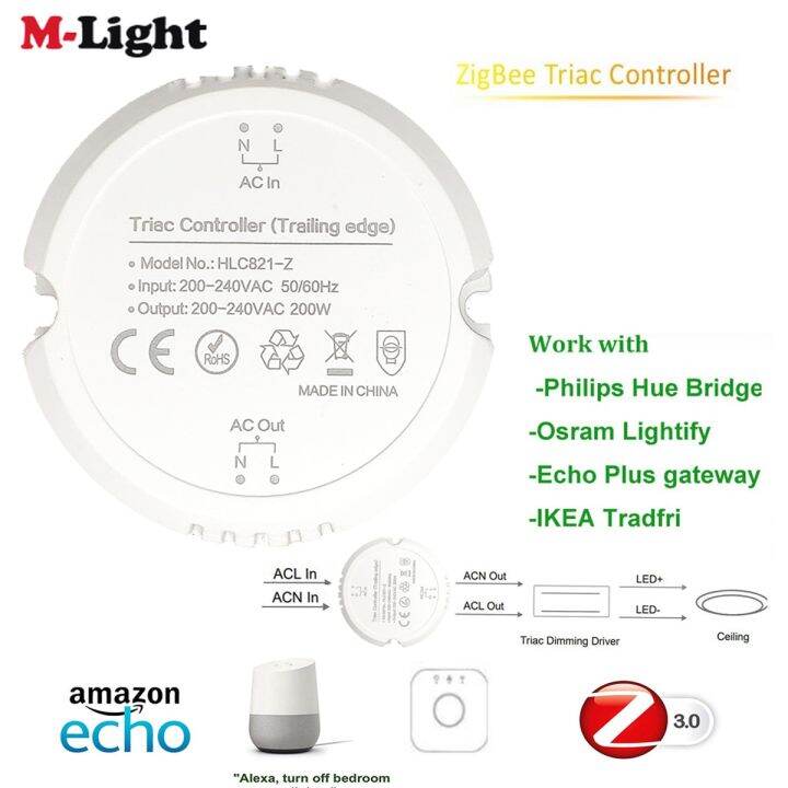 Smart Zigbee 3.0 200w Triac Light Controller Dimmer Smart Home Modified ...