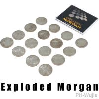 【hot】✚✇ Exploded (4 to 16 Coin ) Tricks Close Up Multiply Appearing Disappearing Prop Gimmick