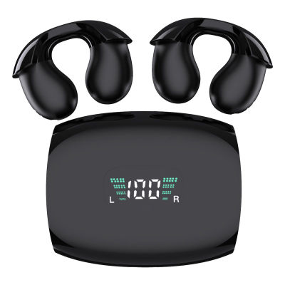 Tws Wireless Open Ear Headphones Air Conduction Clip-on Earphone Digital Display Bluetooth-compatible 5.3 Headset