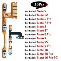 50 ชิ้น / ล็อต เปิดเครื่องเดิมปิดระดับเสียงปุ่มด้านข้างคีย์ Flex Cable อะไหล่สําหรับ Xiaomi Redmi Note 10 9 9S 8 7 6 Pro 5A