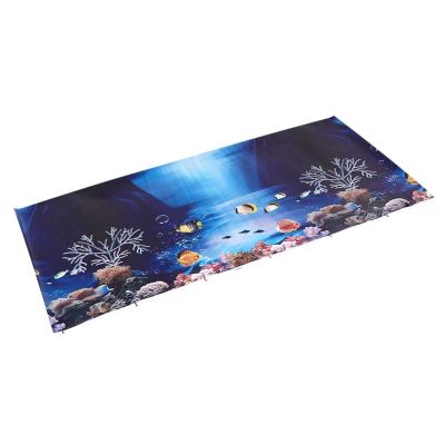 5X Blue Fresh Sea Background Aquarium Ocean Landscape Poster Fish Tank Background