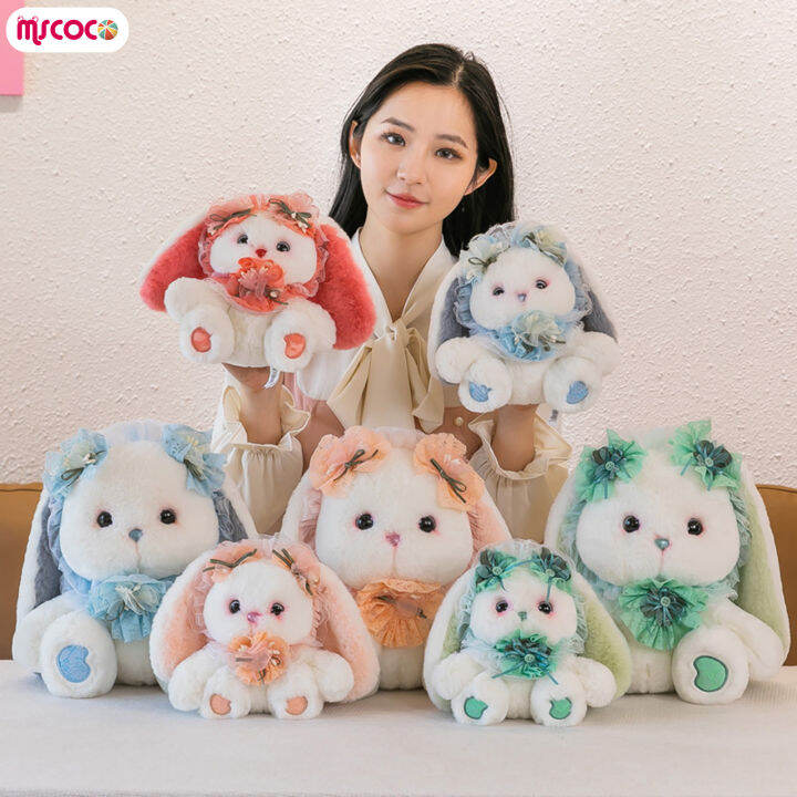 mscoco-ตุ๊กตายัดไส้เหมือนจริงของเล่นตุ๊กตากระต่าย-kawaii-แบบนิ่มสุดน่ารักหมอนพูเชียร์ตุ๊กตาเบาะผ้าสำหรับเด็กของขวัญสะดวกสบายสำหรับเด็ก