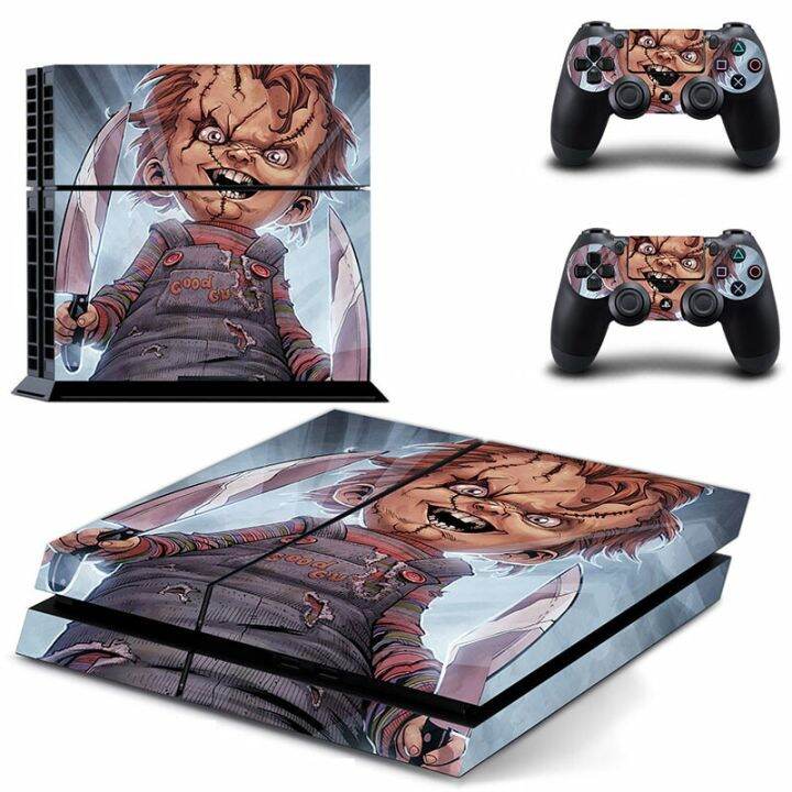 (MQ สไตล์ใหม่) สติกเกอร์ PS4 Chucky Play Station 4 Skin สติ๊กเกอร์สติกเกอร์สำหรับ PlayStation 4คอนโซล PS4 &amp; หนังคอนโทรลเลอร์กรอบและที่คลุม