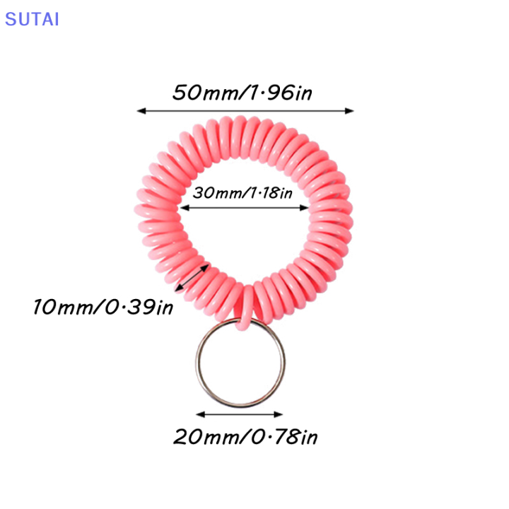 lowest-price-sutai-พวงกุญแจเชือกสปริงพลาสติกสายคล้องข้อมือยืดหยุ่นได้พวงกุญแจสีสายโทรศัพท์วงแหวนยืดหยุ่นแบบเกลียวพวงกุญแจสายคล้องมือสายห้อยโทรศัพท์พวงกุญแจ