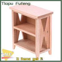 Tlapu 1 12บ้านตุ๊กตาตู้เก็บของที่ไม่ได้ทาสีแบบชั้นวางเครื่องประดับ DIY