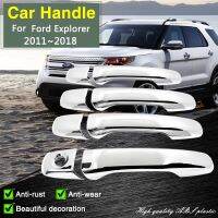 Fit For Ford Explorer 2011~2018 Classic Chrome Smart Door Handle Cover Car Exterior Styling Accessories Protective Film Stickers